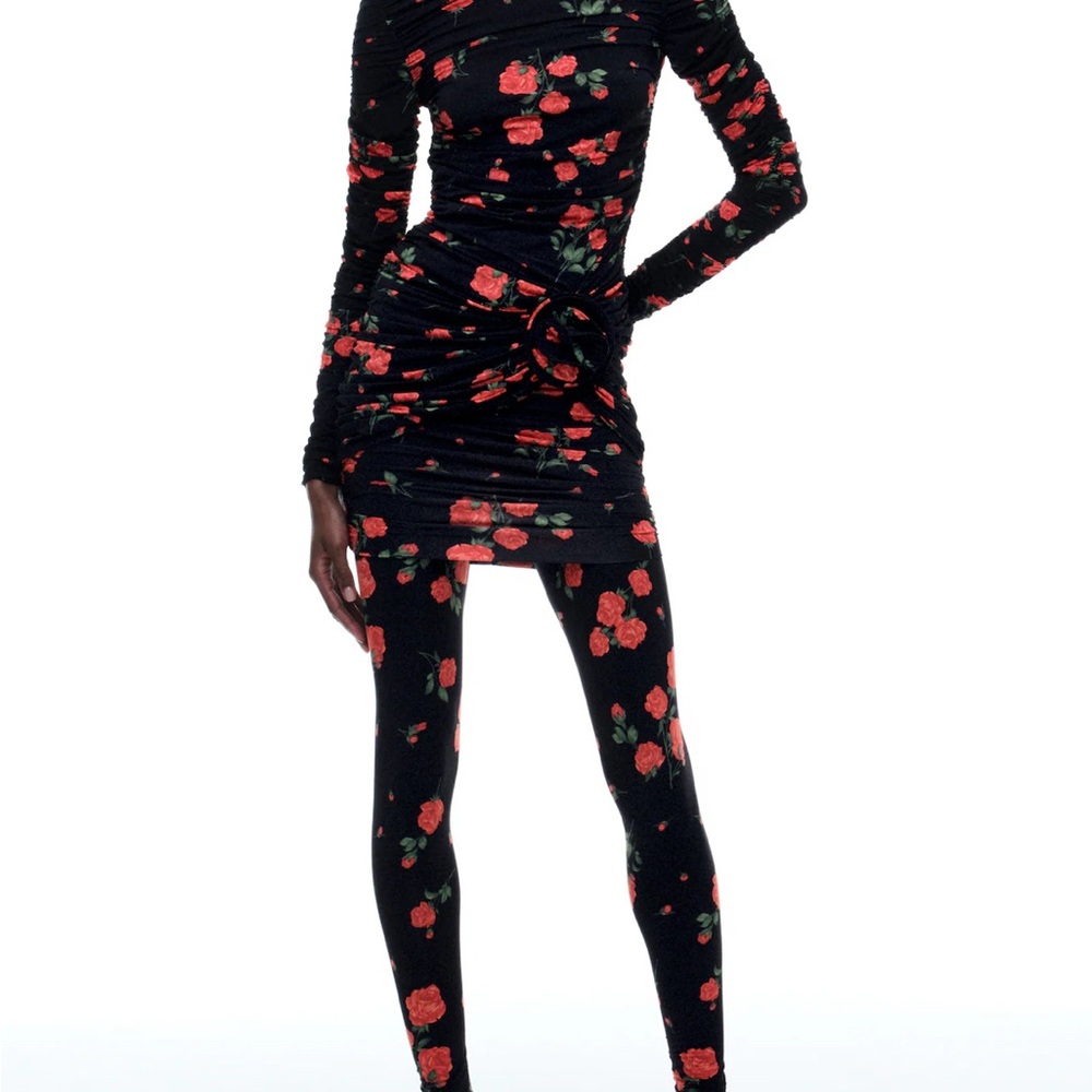 MAGDA BUTRYM H&M
ROSE-APPLIQUÉD MOCK TURTLENECK DRESS